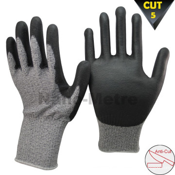 NMSAFETY Cut Level 5 Messer Schnitt widerstandsfähige Handschuhe beschichtet PU Schneidhandschuh weichen Stil